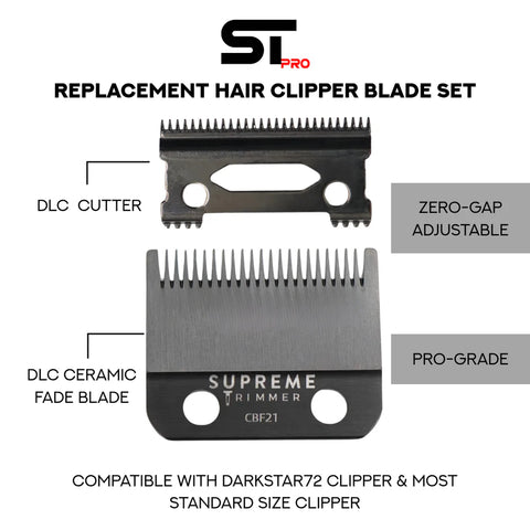 Supreme Trimmer Replacement Fade Blade For DarkStar72 Clipper
