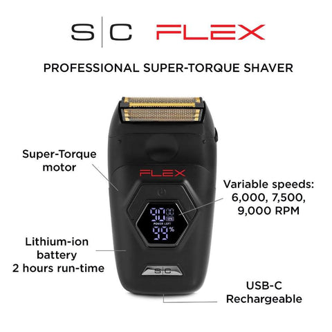 Stylecraft Flex Professional Double Foil Shaver with Super-Torque Motor