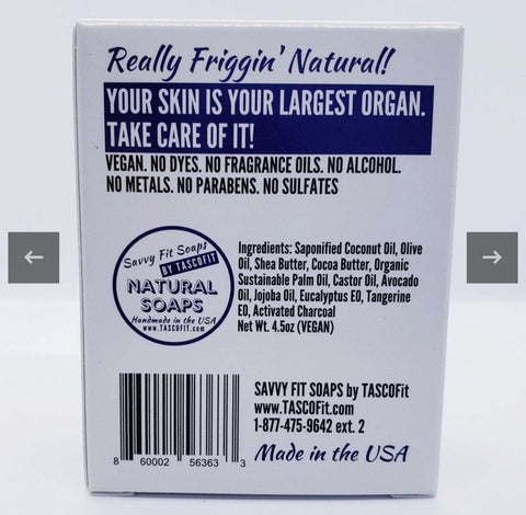 Savvy Fit Soaps Sports Bar - Charcoal & Eucalyptus