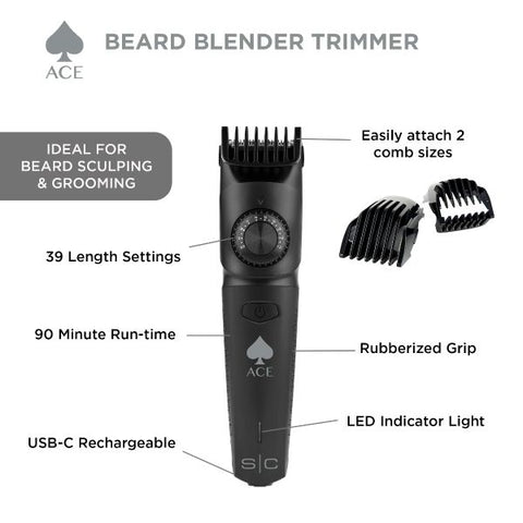 Stylecraft Ace Beard Blender Hair Trimmer with Supercharged Rotary Motor