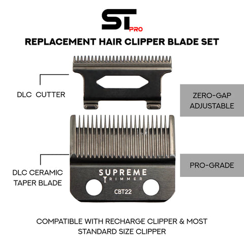 Supreme Trimmer Replacement Taper Blade For Recharge Clipper