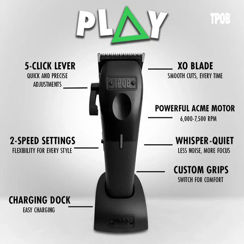 TPOB Play Clipper - Black / White