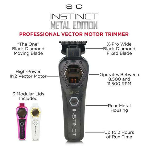 Stylecraft Instinct Metal Trimmer - Professional Cordless Hair Trimmer with Intuitive Torque Control and IN2 Vector Motor