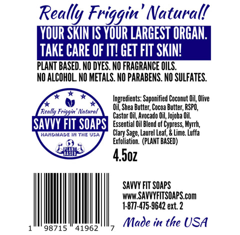 Savvy Fit Soaps Wonder Bar Cypress, Sage, Myrrh, Laurel Leaf, Lime