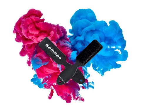 Gamma+ Fade Barber Brush with Natural Bristles