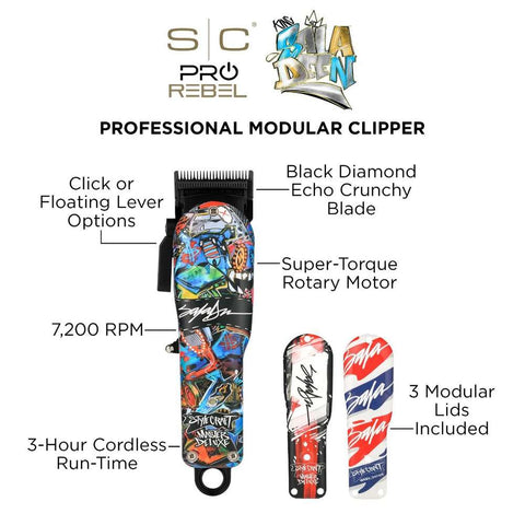 Stylecraft X King Saladeen Rebel Hair Clipper with Super-Torque Rotary Motor