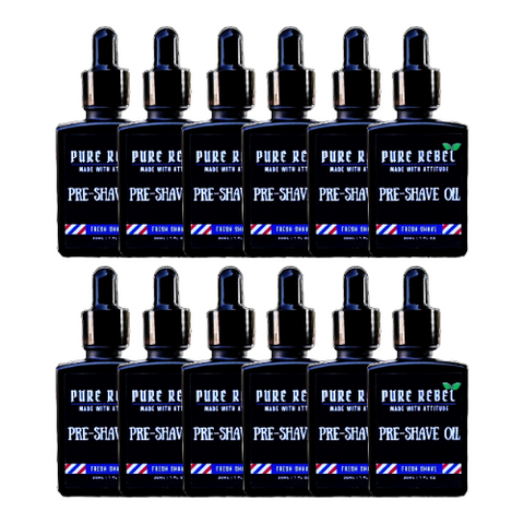 Pure Rebel Pre-Shave Oil Fresh Shave 1oz - 12 Count