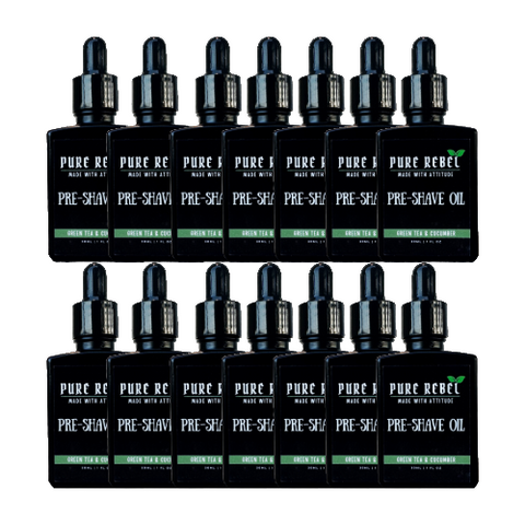 Pure Rebel Pre-Shave Oil Green Tea & Cucumber 1oz - 12 Count