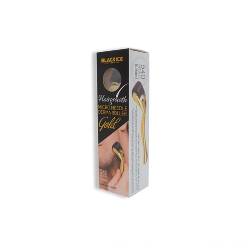 Black Ice Professional Hair-Growth Micro Needle Derma Roller - Gold