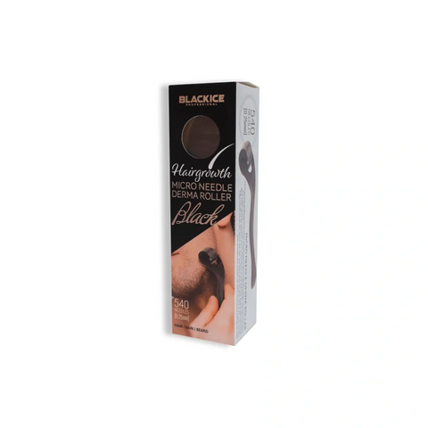 Black Ice Professional Hair-Growth Micro Needle Derma Roller - Black