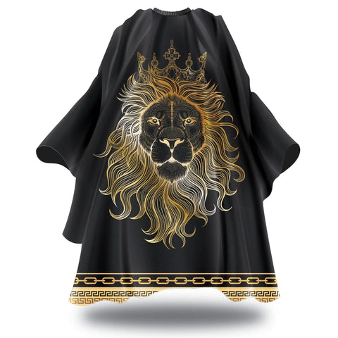 Black Ice Professional Premium Graphic Barber Cape - Live Like A King