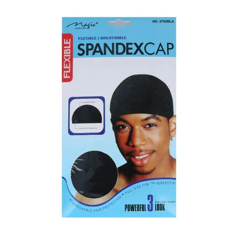 Magic Collection Stretchable Spandex Cap - Black