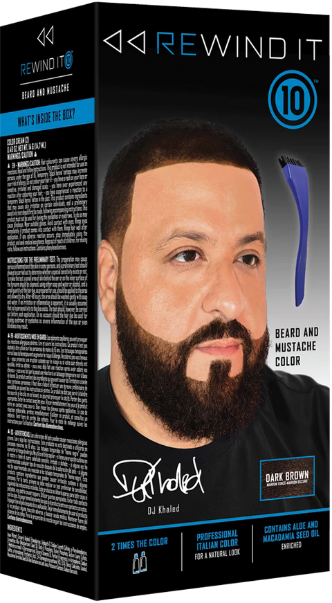 Rewind It 10 Beard and Mustache Color - Dark Brown