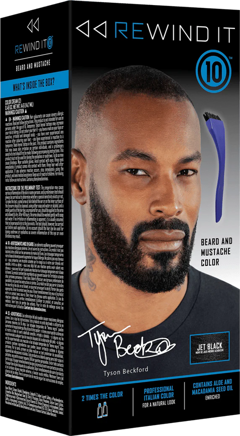 Rewind It 10 Beard and Mustache Color - Jet Black