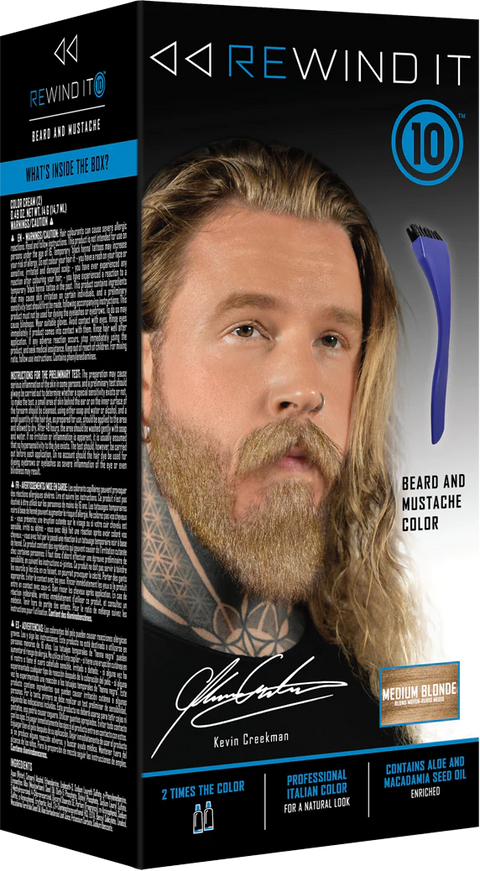 Rewind It 10 Beard and Mustache Color - Medium Blonde