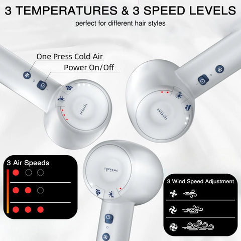Supreme Trimmer Brushless Motor Hair Dryer - White