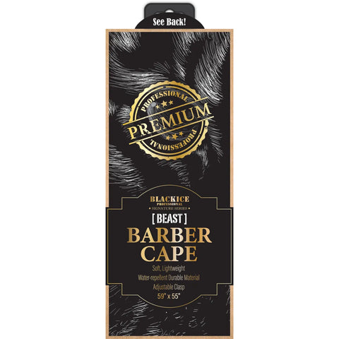 Black Ice Professional Premium Graphic Barber Cape - Beast