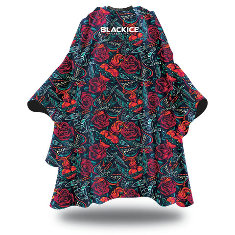 Black Ice Professional Premium Graphic Barber Cape - Tattooizm