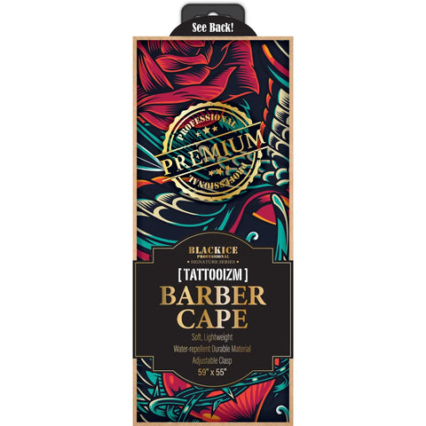 Black Ice Professional Premium Graphic Barber Cape - Tattooizm