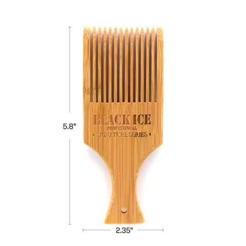 Black Ice Professional Volumizing Natural Bamboo Hair Styling Pick Comb