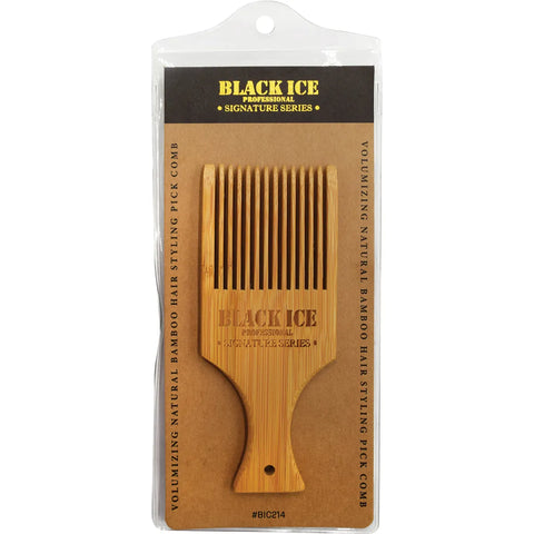 Black Ice Professional Volumizing Natural Bamboo Hair Styling Pick Comb