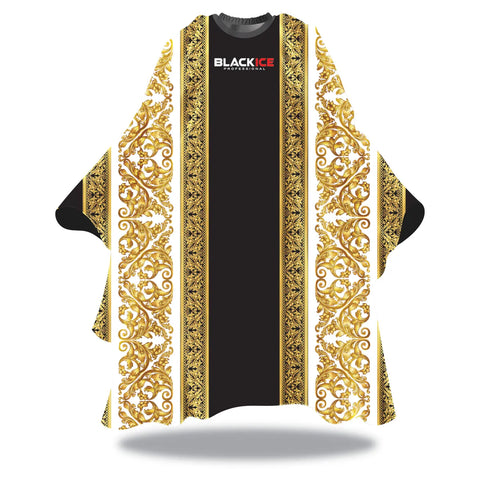 Black Ice Professional Premium Graphic Barber Cape - Renaissance