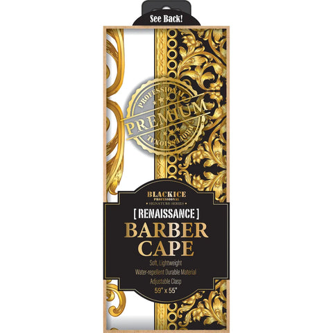Black Ice Professional Premium Graphic Barber Cape - Renaissance