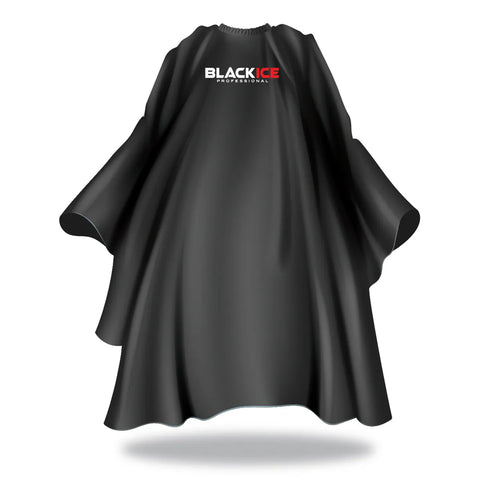 Black Ice Professional Premium Graphic Barber Cape - Original Black