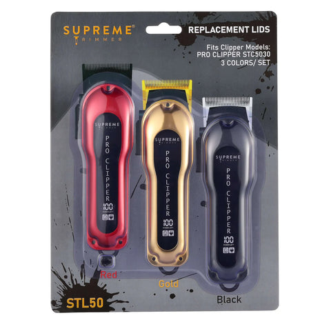 Supreme Trimmer Replacement Lids for PRO CLIPPER™ - RED/GOLD/BLK