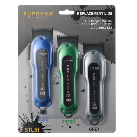 Supreme Trimmer Replacement Lids for PRO CLIPPER™ - BLUE/GRN/GREY