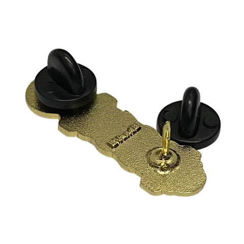 BVANDB Barber's Pole Pin (Black/White/Gold)