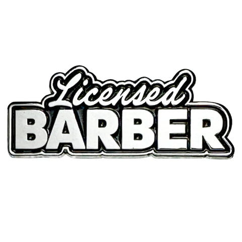 BVANDB Licensed Barber Silver Pin (Bold)