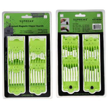 Supreme Trimmer 10pc Magnetic Clipper Guard Set - Green