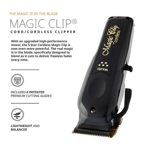 Wahl Professional 5-Star Cord / Cordless Magic Clip - Black