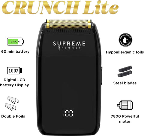 Supreme Trimmer CRUNCH™ Lite Foil Shaver - Black