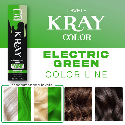 L3VEL3™ Electric Green Semi Permanent Color