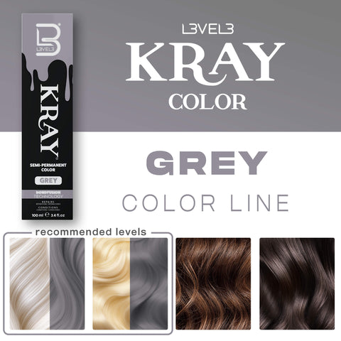 L3VEL3™ Grey Semi Permanent Color