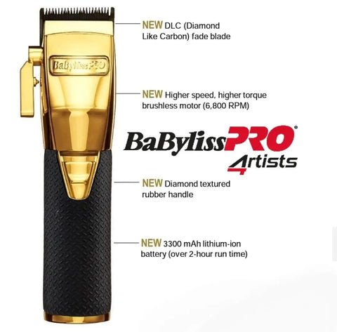 BaBylissPRO® GOLDFX Boost+ Metal Lithium Clipper
