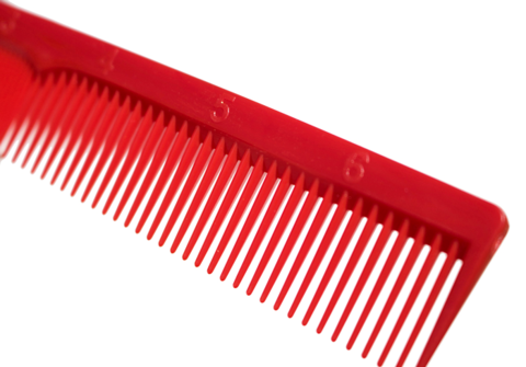Irving Barber Company Styling Comb W/ Ruler - Red