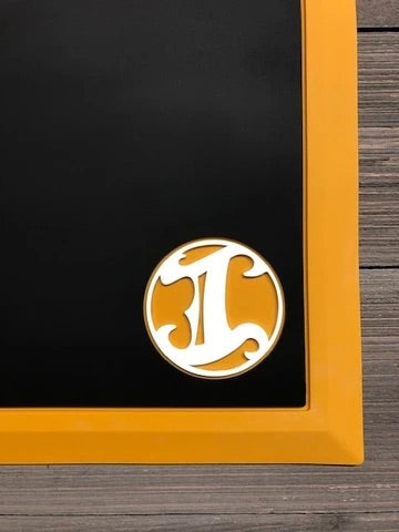 Irving Barber Company Tapered Barber Mat - Old Gold / Black