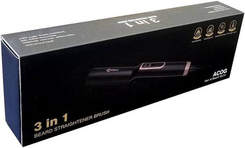 Caliber Pro 3 in 1 Acog Beard Straightener Brush