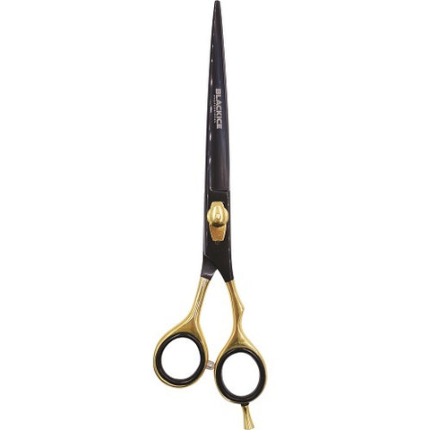 Black Ice Professional Stylish Off Set Grip Black & Gold 7.5" Shear