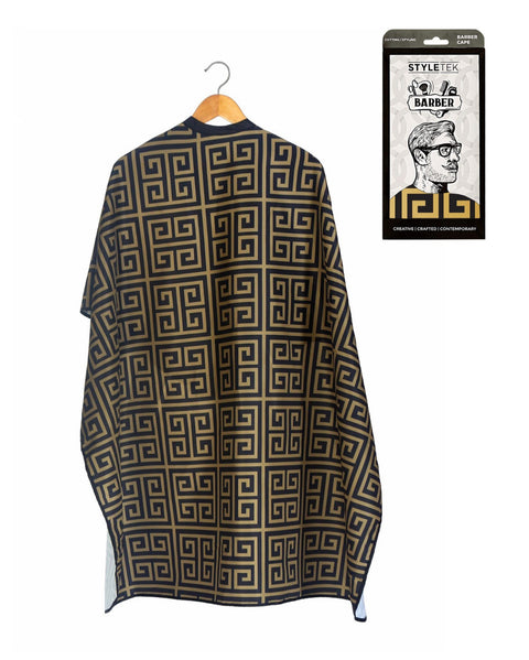 StyleTek Milan Blk/Gold Barber Cape