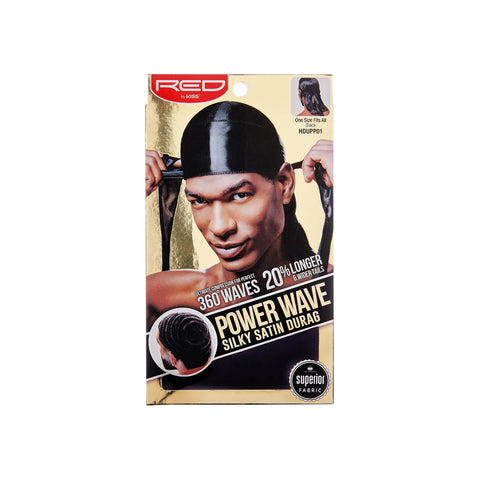 RED By Kiss Power Wave Silky Satin Durag - Black