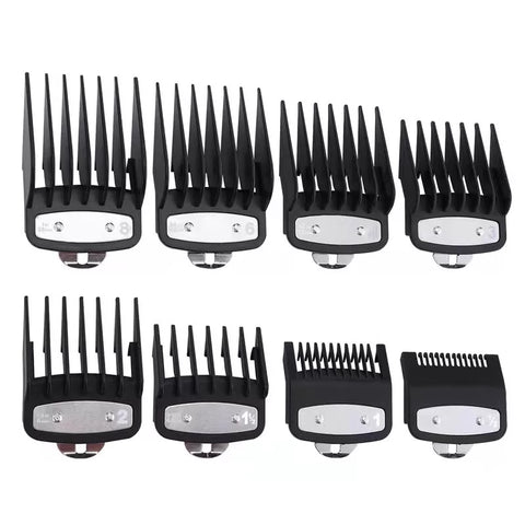 Premium Clipper Guide Set 8pc - Black