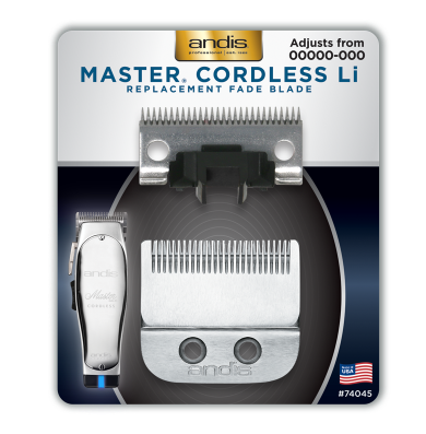 Andis Master® Cordless Li Replacement Fade Blade, Carbon Steel Size 00000-000