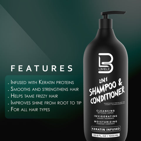 L3VEL3™ 2 IN 1 Shampoo & Conditioner