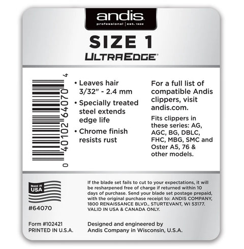 Andis UltraEdge® Detachable Blade, Size 1