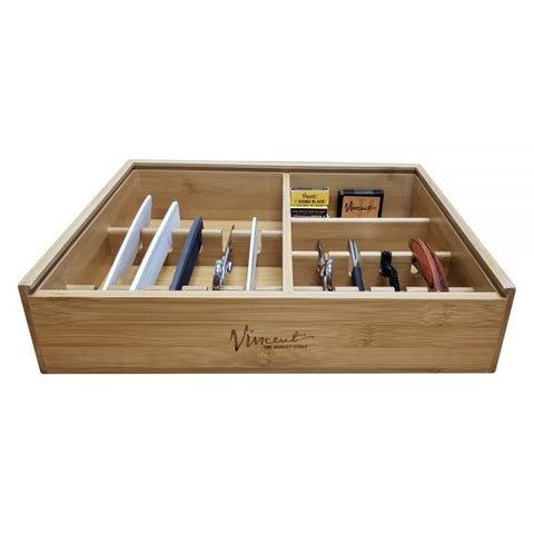 Vincent Bamboo Counter Top Barber Tray - Medium #VT10201