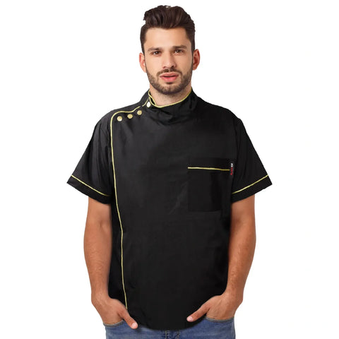Black Ice Professional Barber Jacket - Chic Black